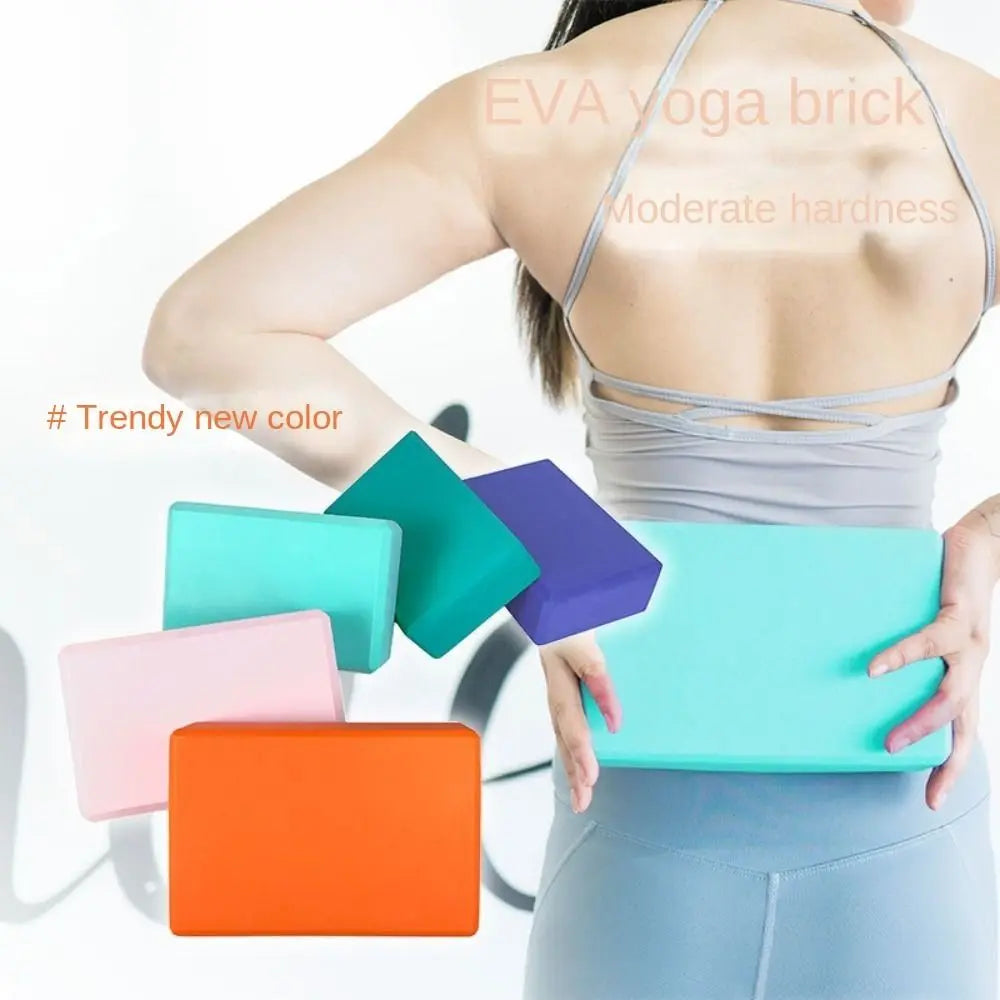 Workout Training High Density Yoga Foam Blocks Non-slip EVA Yoga Block Solid Color Lightweight Props Brick Yoga
