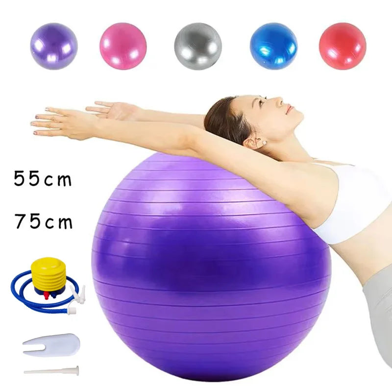 Exercise Yoga Ball Yoga Balance Stability Swiss Ball Support Up to 200 lbs Suitable for office home work gym
