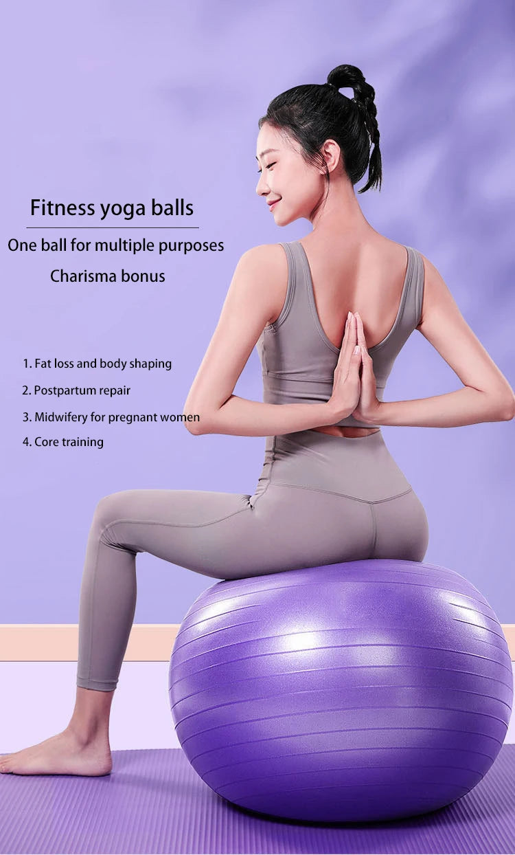 Exercise Yoga Ball Yoga Balance Stability Swiss Ball Support Up to 200 lbs Suitable for office home work gym