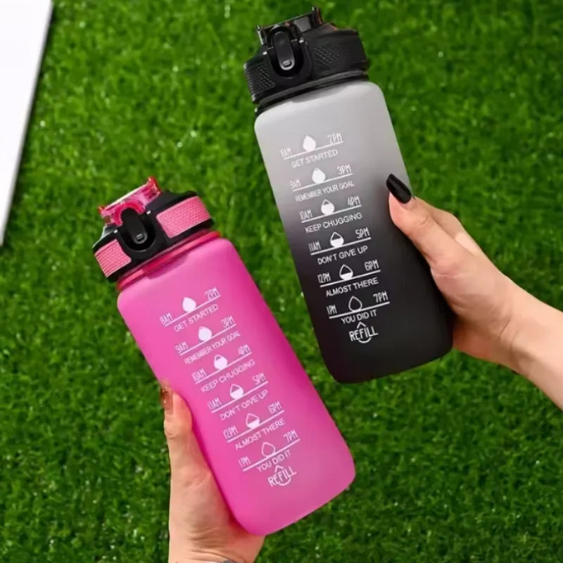700ml Motivational Water Bottle with Straw Portable Drinking Cups Summer Drinkware For Outdoor Sports Camping Hiking Fitness