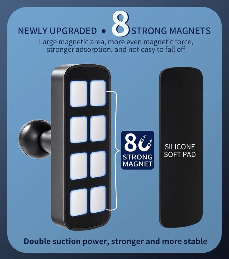 Magnetic Phone Holder 360° Adjustable Portable Strong Magnet Phone Mount For Gym Compatible with Andriod and iPhone 17 16 15