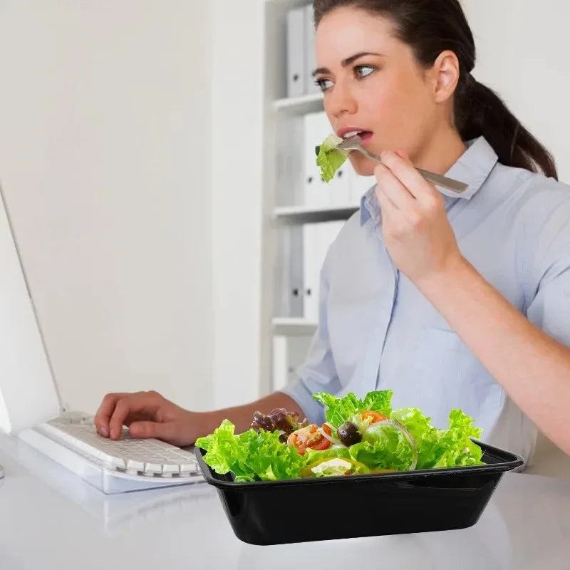 10/30PCS Disposable Lunch Box Leakproof Kitchen Storage Container Plastic Food Box with Lid Portable Meal Prep Takeout Bento Box