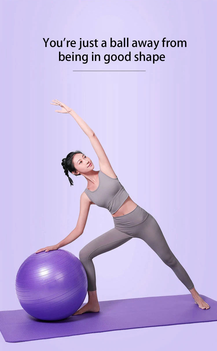 Exercise Yoga Ball Yoga Balance Stability Swiss Ball Support Up to 200 lbs Suitable for office home work gym