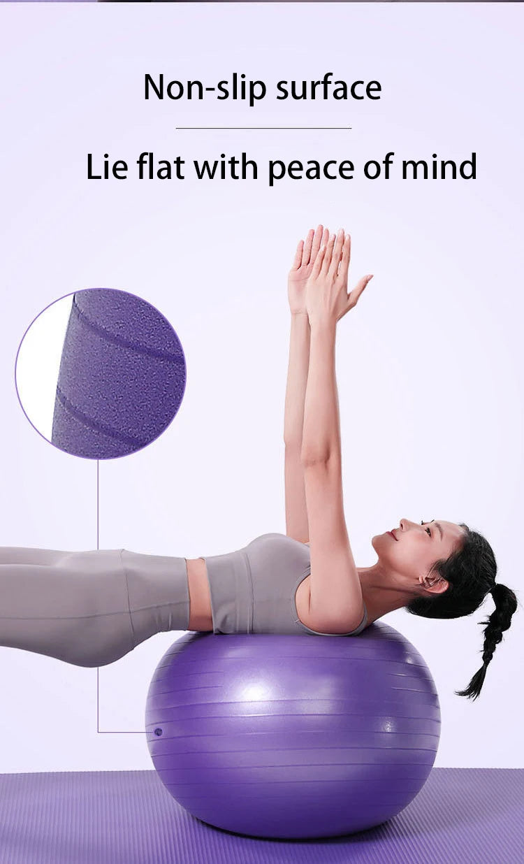 Exercise Yoga Ball Yoga Balance Stability Swiss Ball Support Up to 200 lbs Suitable for office home work gym