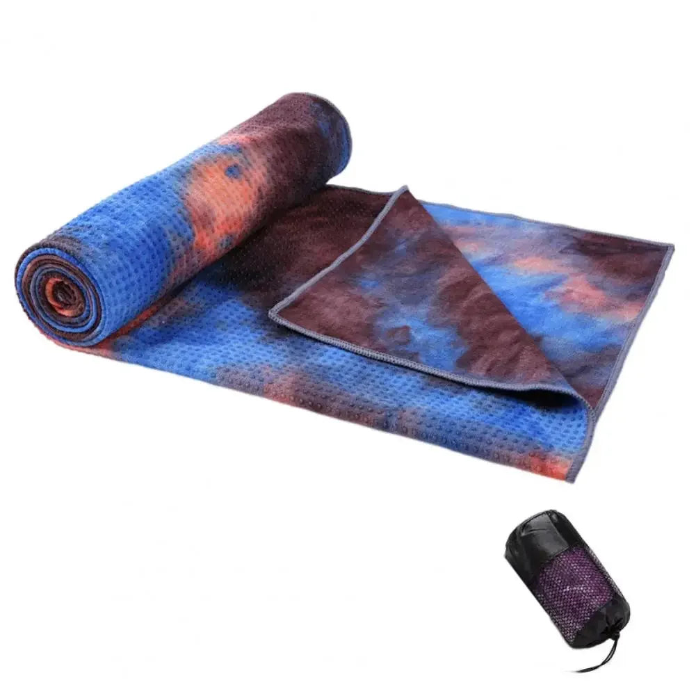 Yoga Towel Sweat Absorption Non-Fading Superfine Fiber Yoga Blanket Workout Towel Yoga Mat With Anti-slip Grip Dots For Gym
