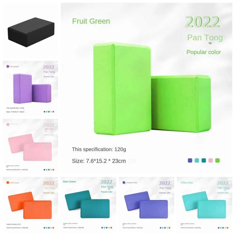 Workout Training High Density Yoga Foam Blocks Non-slip EVA Yoga Block Solid Color Lightweight Props Brick Yoga