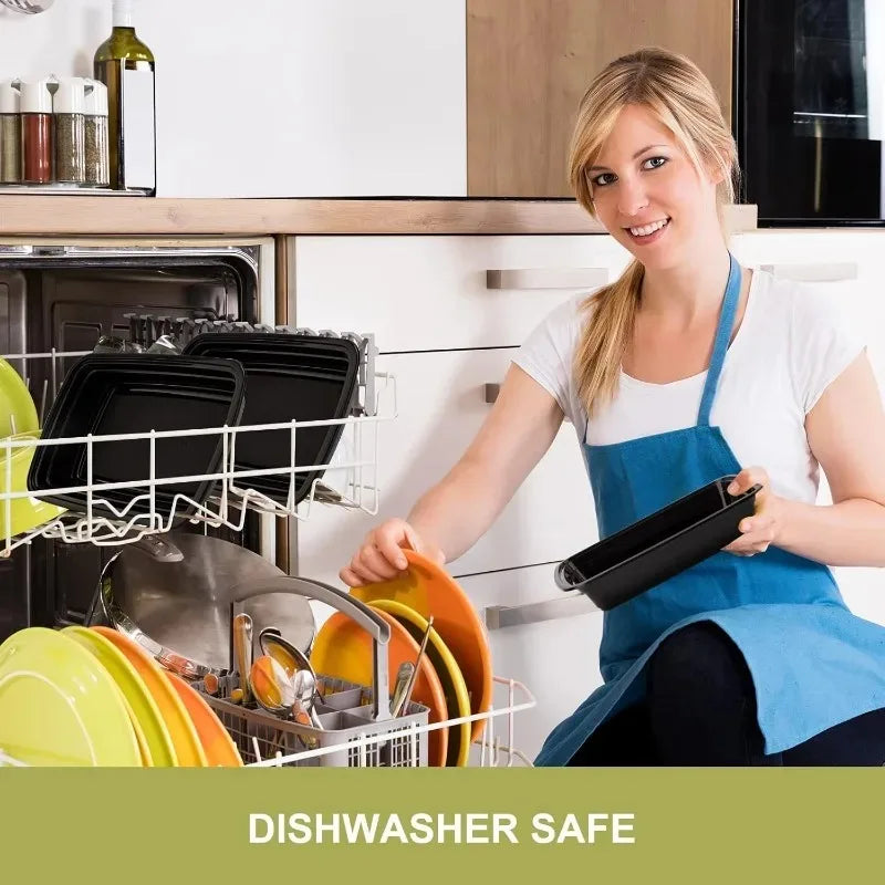 10/30PCS Disposable Lunch Box Leakproof Kitchen Storage Container Plastic Food Box with Lid Portable Meal Prep Takeout Bento Box