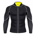 Men Sauna Sweat Coat Shapewear Workout Weight Loss Long Sleeves Waist Trainer Body Shaper Gym Fitness Zipper Jacket Tops