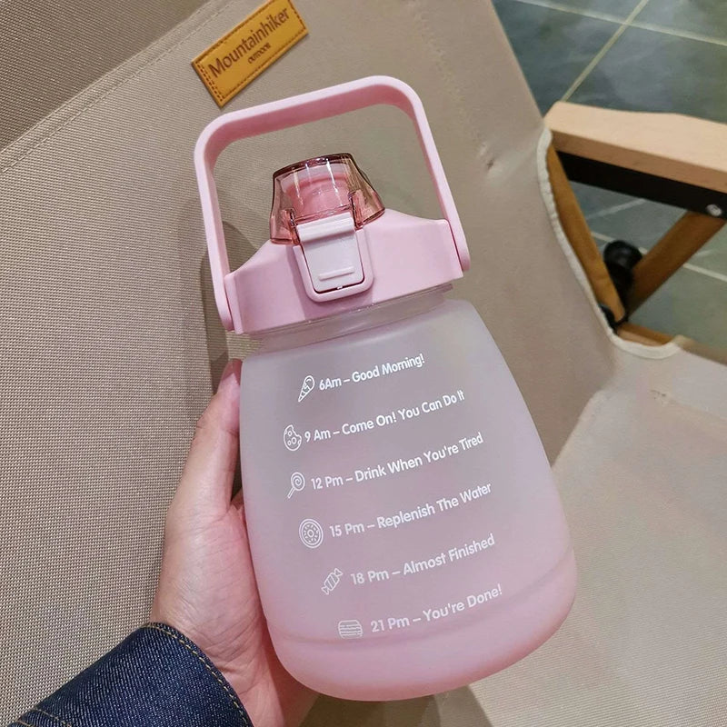 1300ML Water Bottle with Straw Large Capacity Drinking Bottle for Outdoor Sport Fitness Cute Student Bottles Drinkware