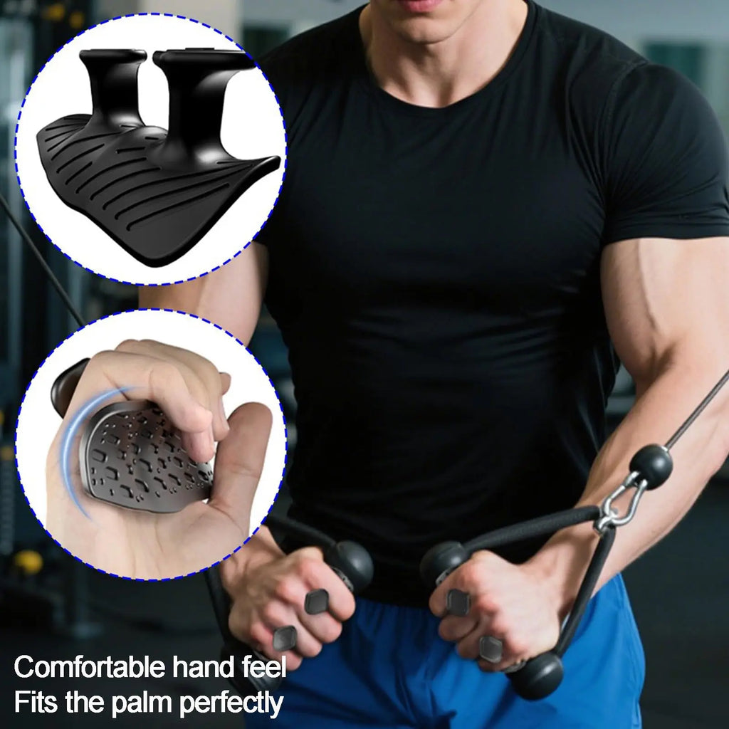 Double-Sided Anti-Slip Gym Grip,Weight Lifting Silicone Fingerless Golves for Pull-Ups Palm Pad,Protect Hand for Men Women