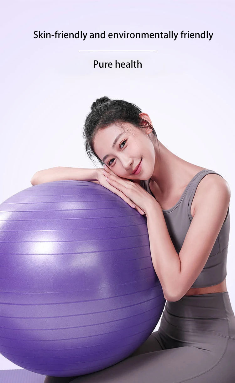 Exercise Yoga Ball Yoga Balance Stability Swiss Ball Support Up to 200 lbs Suitable for office home work gym