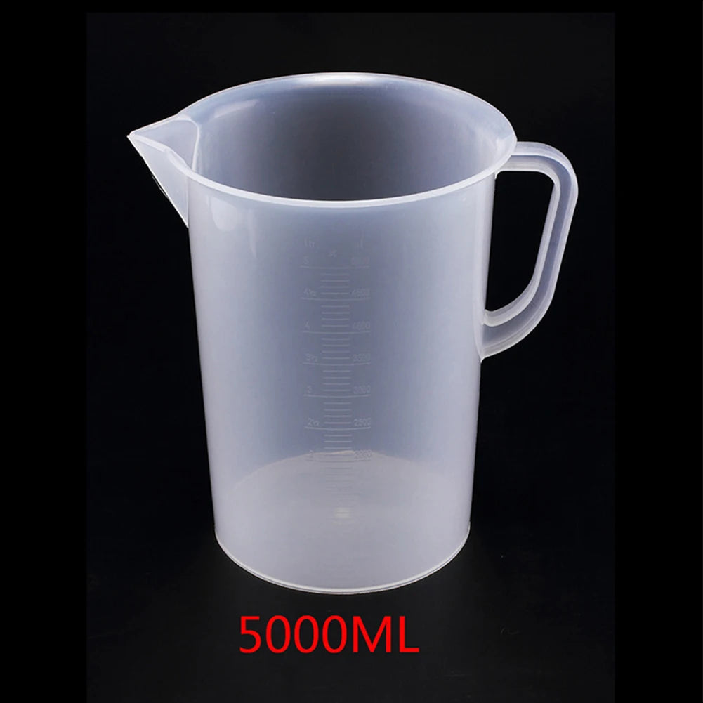 Measuring Cup 250/500/1000/2000/5000ml Measuring Jug Plastic Beaker Transparent Lightweight Reusable-Graduated Plastic Cup