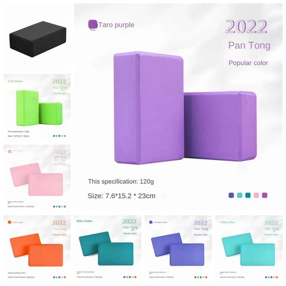 Workout Training High Density Yoga Foam Blocks Non-slip EVA Yoga Block Solid Color Lightweight Props Brick Yoga