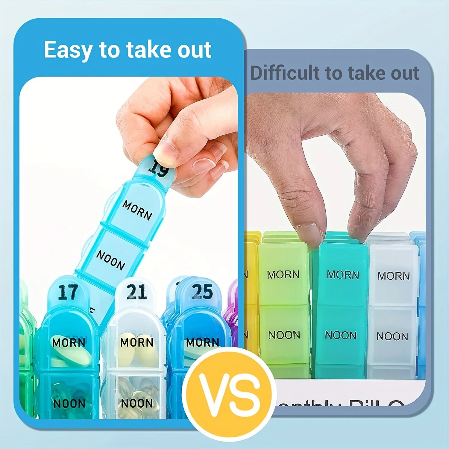 Monthly Pill Organizer 3 Times a Day One Month Medicine Organizer, 31 Day Pill Case Pill Container to Hold Vitamin, Supplement