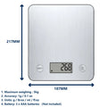 Smart Food Nutrition Scale Digital Kitchen Scale 5kg Stainless Steel Food Scale Digital Calories Measurements Food Weight Scales
