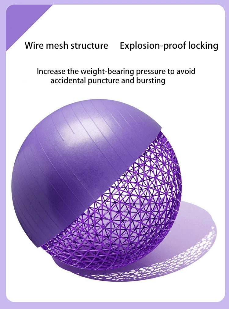 Exercise Yoga Ball Yoga Balance Stability Swiss Ball Support Up to 200 lbs Suitable for office home work gym