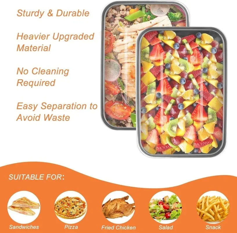 10/30PCS Disposable Lunch Box Leakproof Kitchen Storage Container Plastic Food Box with Lid Portable Meal Prep Takeout Bento Box