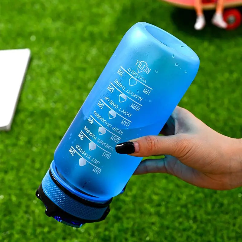 700ml Motivational Water Bottle with Straw Portable Drinking Cups Summer Drinkware For Outdoor Sports Camping Hiking Fitness