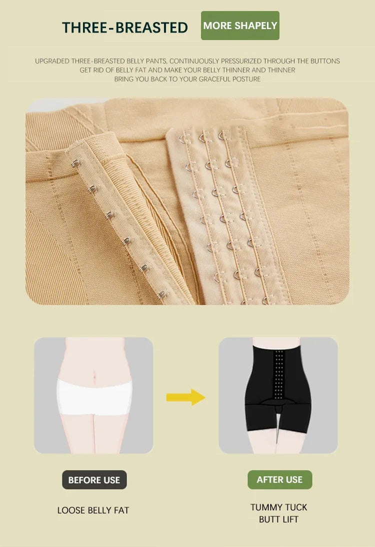 Shapewear for Women Tummy Control Body Shaper Fajas Shorts with Hook Butt Lifter Panties High Waisted Underwear Slimming Panties