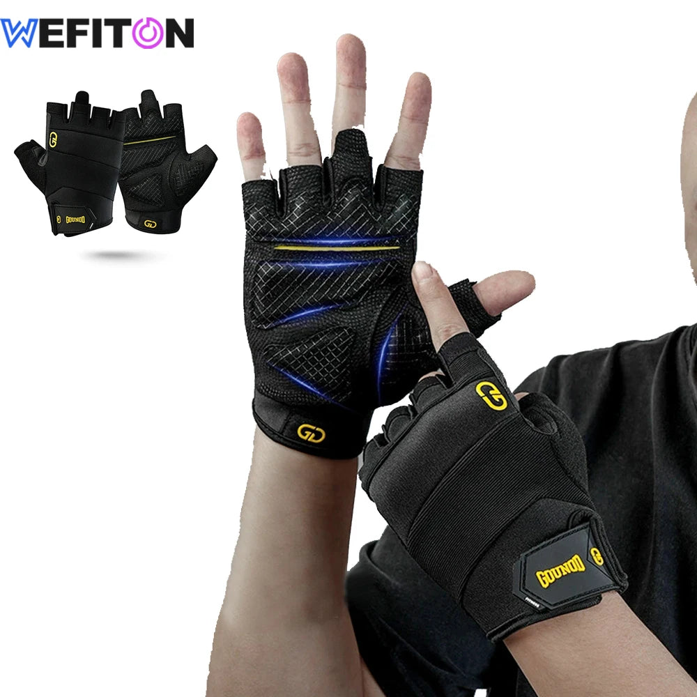 1Pair Workout Gloves for Men and Women, Exercise Gloves for Weight Lifting, Cycling, Gym, Training, Breathable and Snug fit