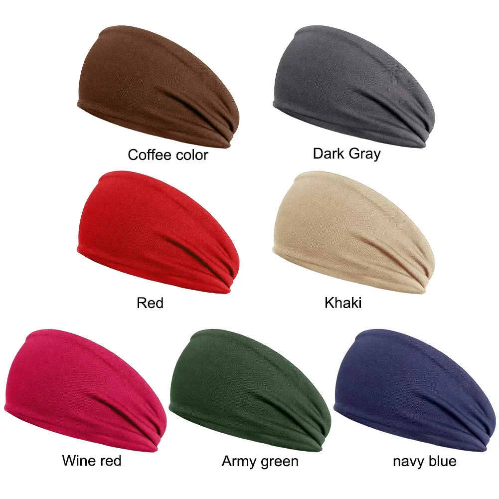 Sport Headband Fitness Sweat Bandage Head Hair Band Tennis Yoga Absorb Sweat Head Band Basketball Running Sweatband Women Men