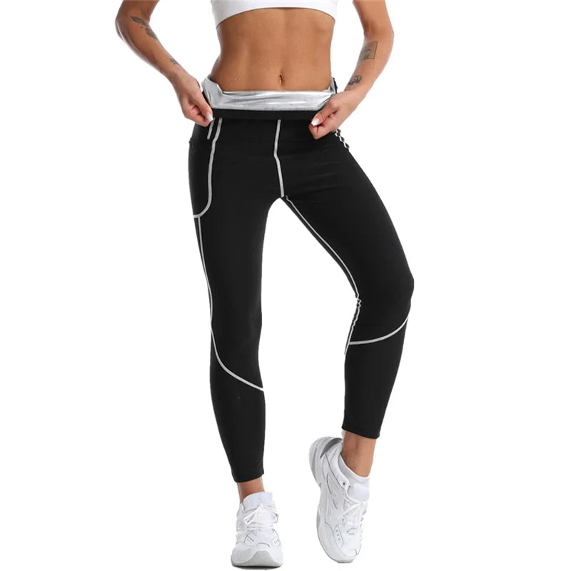 Sauna Coat for Women Weight Loss Thermo Hot Sweat Tops Pants Fitness Jacket Leggings Fat Burner Fitness Exercise Workout Pant