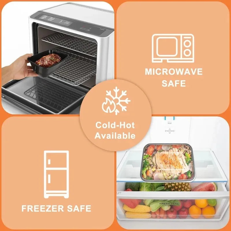 10/30PCS Disposable Lunch Box Leakproof Kitchen Storage Container Plastic Food Box with Lid Portable Meal Prep Takeout Bento Box