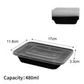 10/30PCS Disposable Lunch Box Leakproof Kitchen Storage Container Plastic Food Box with Lid Portable Meal Prep Takeout Bento Box